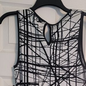 Black and White Geometric Dress